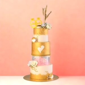 3-Layer Spacer Wedding Cake,3 tier wedding cake, Wedding cake with spacers, Custom 3 layer wedding cake, Elegant wedding cakes, Designer wedding cakes, Luxury wedding cakes in Chennai, Unique wedding cake designs, Order wedding cakes online, Beautiful wedding cakes with flowers, White and gold wedding cake, Wedding cake with real flowers, Modern wedding cake ideas, Wedding cakes with edible decorations, Best wedding cake shops in Chennai, Wedding cake delivery in Chennai, Floral wedding cakes with spacer tiers, Customised wedding cakes near me, Wedding cakes for reception, Buy 3 tier cake online, Rose theme wedding cake, Simple elegant wedding cakes, Wedding cake for Indian wedding, Premium wedding cakes online, Wedding cakes with fondant design, Cake Square