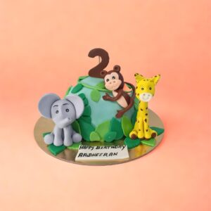 Animal Pinata Kids Birthday Cake, cake square