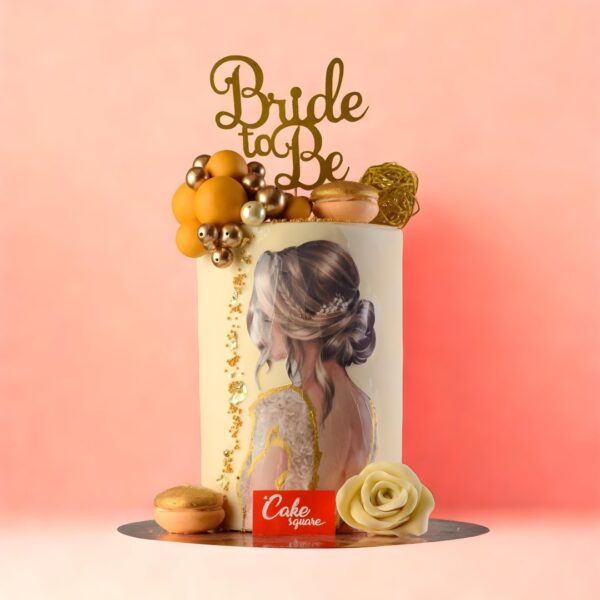Bride to Be Themed Cake, cake square