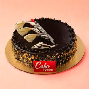 Chocolate Nuts Cake for Birthdays, Cake Square