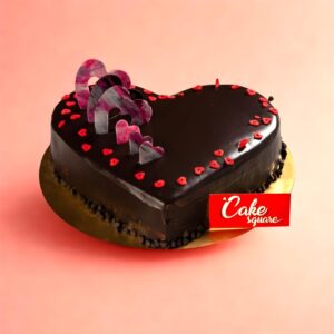 Chocolate Truffle Cake Heart Shape, Cake Square