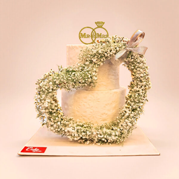 Elegant wedding cakes 5 Kg, cake square