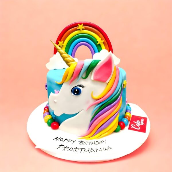 one tier Girls unicorn Birthday cake