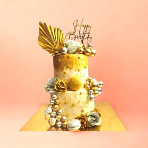 Gold and White Signature Cake, Cake Square