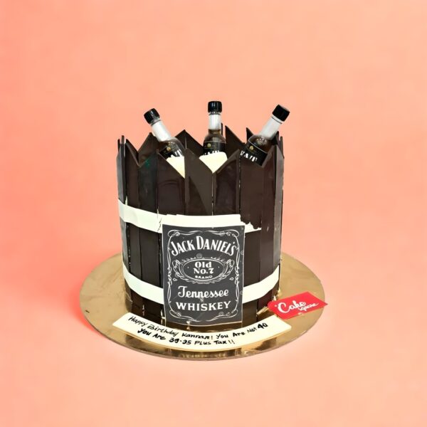 Jack Daniel Theme Adult Cake, cake square