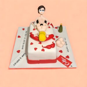 Just Do It Adult Party Cake, cake square