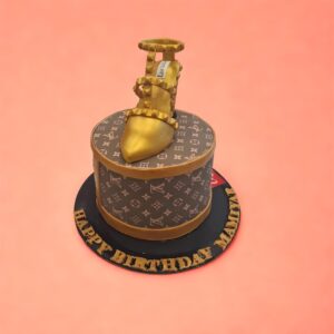 Louis Vuitton Shoe Theme Cake, Designer birthday cake for women, Luxury shoe theme cake, Branded cake for girls, Louis Vuitton inspired cake, LV theme cake in Chennai, Customised fashion cakes, Designer cakes in Chennai, Luxury birthday cake for her, Branded theme cakes for ladies, Shoe-shaped cake design, Custom handbag and shoe cake, Luxury fondant cakes Chennai, High-end designer birthday cakes, Fashion theme cake Chennai, Custom cake shop for ladies, Elegant women’s birthday cake, Order designer cakes online Chennai, LV cake for women’s birthday, Branded fashion cakes near me, Chennai's best fashion cakes, Cake Square