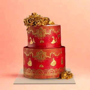 Red and Gold Wedding Cake,Luxury wedding cake in red and gold, Best wedding cake shops in Chennai, Red and gold theme wedding cake, Red and gold designer wedding cake, 2 tier red and gold wedding cake, 3 tier wedding cake red and gold, Customised wedding cake in Chennai, Red and gold fondant wedding cake, Premium wedding cakes Chennai, Wedding cakes online Chennai, Elegant wedding cakes Chennai, Wedding cake for Indian couple, Order red and gold wedding cake online, Red and gold themed bridal cake, Red and gold wedding reception cake, Custom wedding cakes near me, Best wedding cake shop in Chennai, Red and gold wedding cake ideas, Marriage celebration cakes Chennai, Wedding cake delivery in Chennai, Cake Square