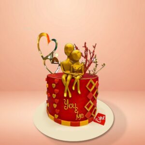 Romantic customised anniversary cake, cake square, Romantic customised anniversary cake, Anniversary cake Chennai, Designer anniversary cake, Best anniversary cake in Chennai, Customised anniversary cakes, 45 minutes cake delivery in Chennai, Cake Square Chennai, Eggless anniversary cake Chennai, Romantic cakes for couple, Heart shape anniversary cake, Love themed cake, Premium cake shop in Chennai