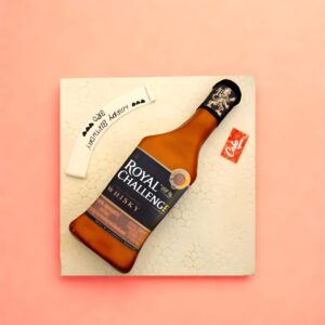 Royal Challenge Whiskey Cake, cake square