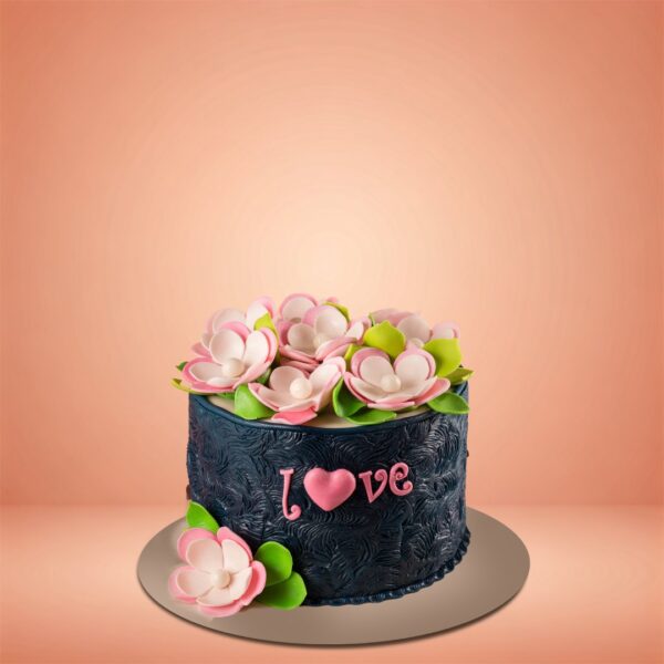Royal flowers anniversary cake, cake square