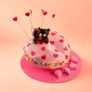Teddy Pinata Anniversary Cake, cake square