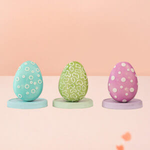 cake square easter eggs