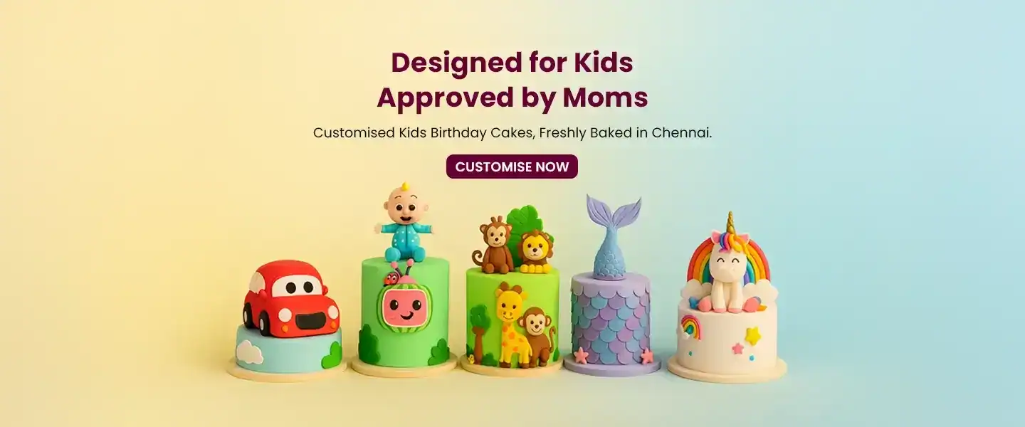 customised kids birthday cake designs Chennai – cartoon and princess theme cakes by CakeSquare