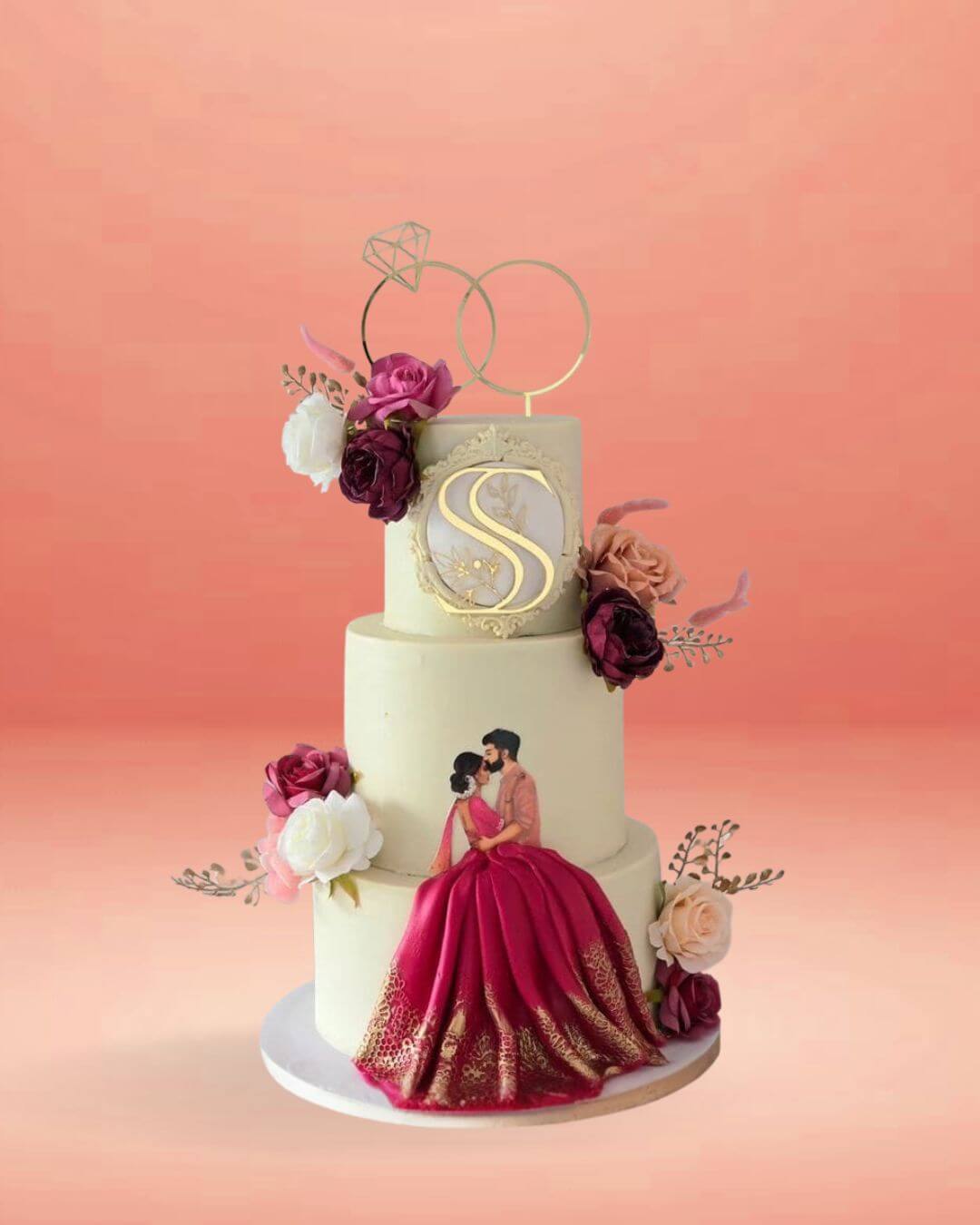 Eternal Custom Wedding cakes, best customised cakes in chennai, Cakes in chennai, couples cake, engagement cakes for wedding, trending wedding cakes, Wedding cakes, chennai, red couples wedding cake, inimate wedding theme cake, wedding cakes in minimal rose, customised wedding cakes, couples based wedding cake design ideas, be spoke wedding cake,