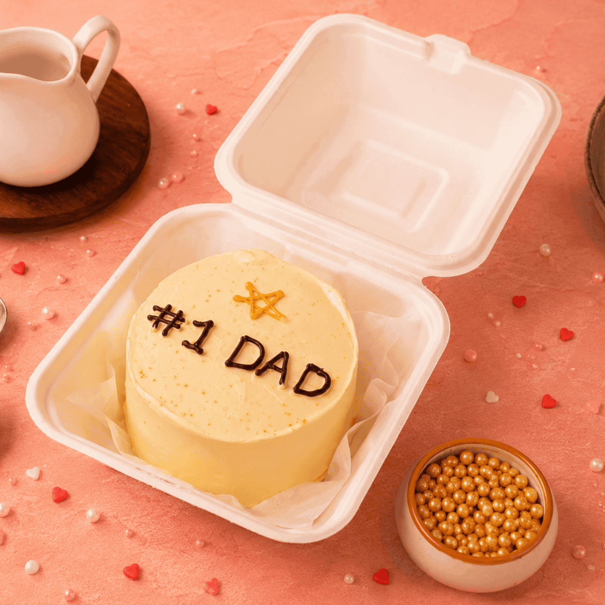 Bite cartoon theme Bento cake for Father's Day in Chennai.
