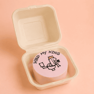 HBD my king cake with crown, Chennai birthday celebration, pink fondant., Funny Bento cake for Husband, bento cake for him, mini cakes, premium bento cake